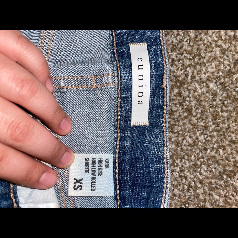 High Rise Ripped Jean Shorts - Picture 2 of 3